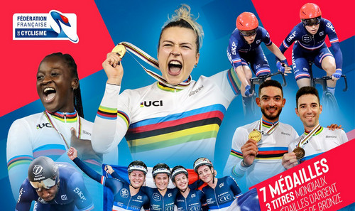 Tricolor success at the National Velodrome for the UCI Track Cycling World Championships!