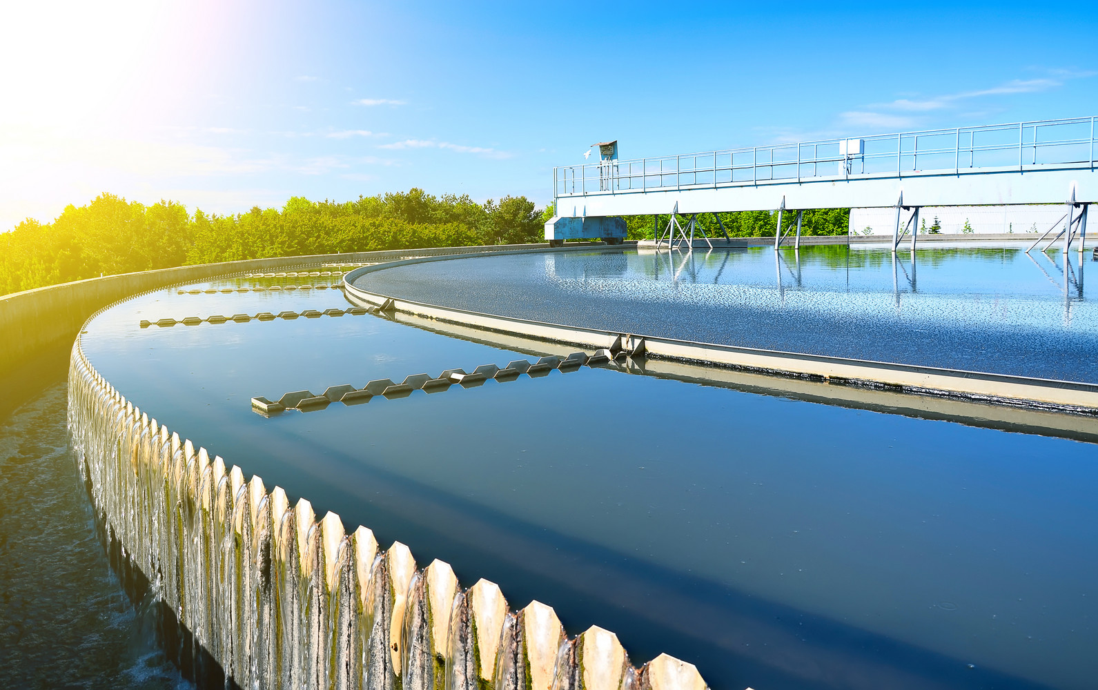 Modern urban wastewater treatment plant.
